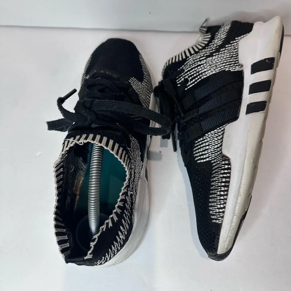 Used adidas Black and White Sneakers